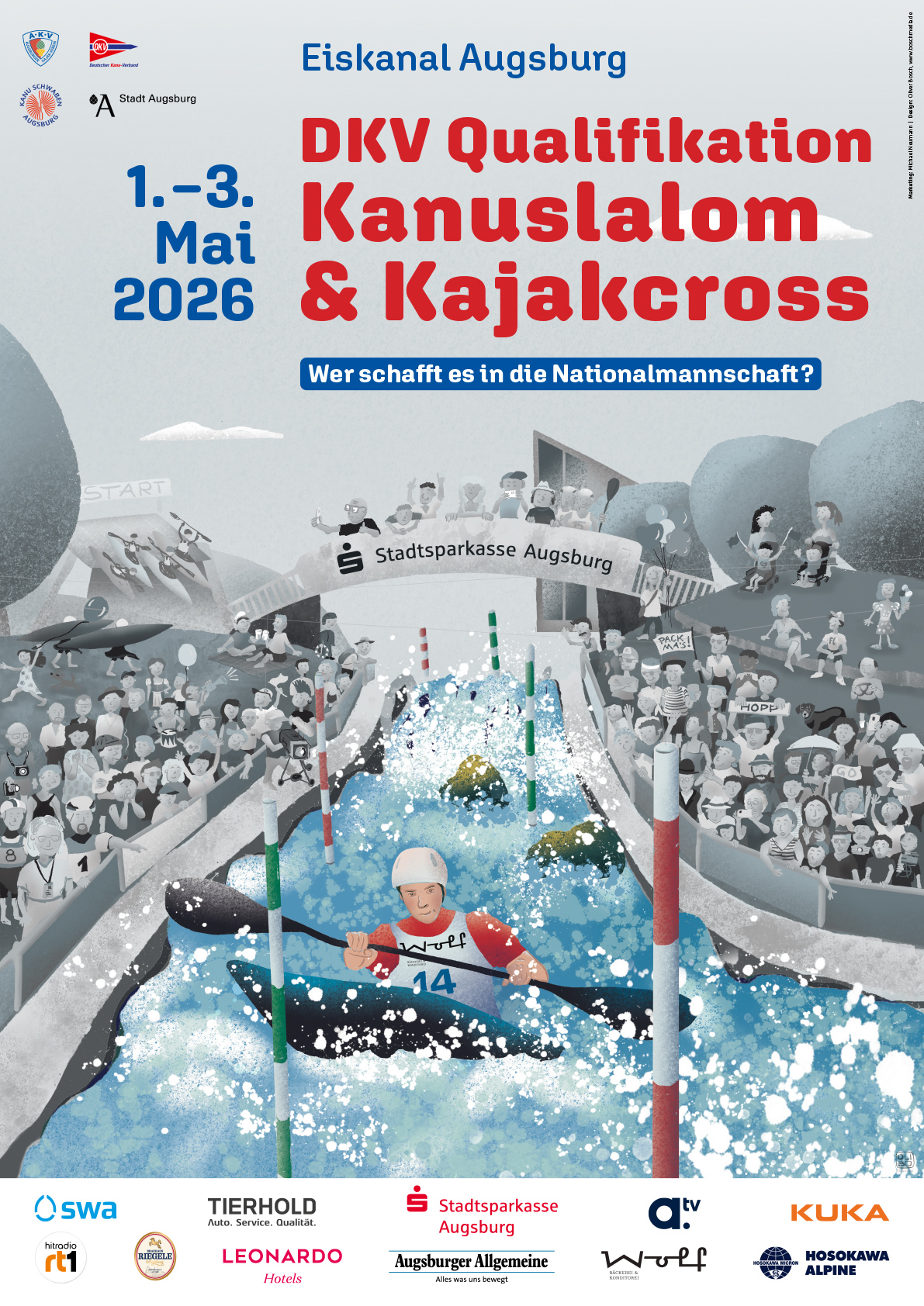 DKV Qualifikation Kanuslalom und Kajakcross 2026 Augsburg Eiskanal